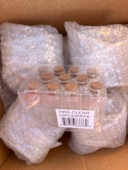 Mini glass bottles, 144 total