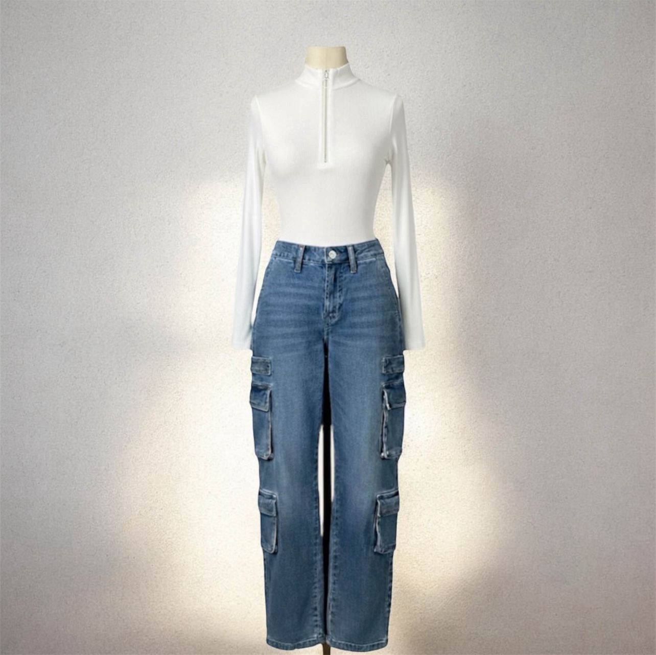 Gorgeous thick bodysuit top medium & Cargo jeans size5