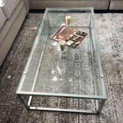 Glass coffee table
