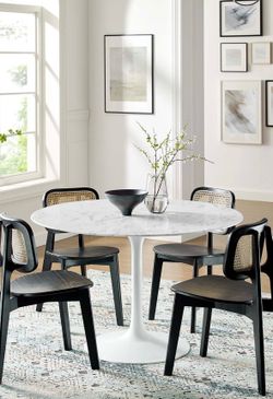 Modern Round Tulip Style Dining Table - 48”