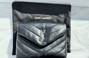 Saint Laurent LouLou Small Black Leather Chain Crossbody Bag
