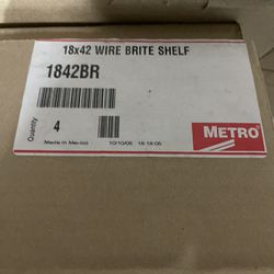 Metro 1842BR Super Erecta Brite Steel Wire Shelf, 800 lb. Capacity, 42' Width x 18' Depth (Pack of 4)