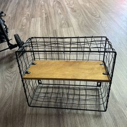 Basket With Shelf About 14” Long 
