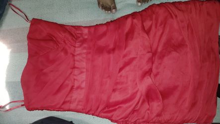 Red mini dress