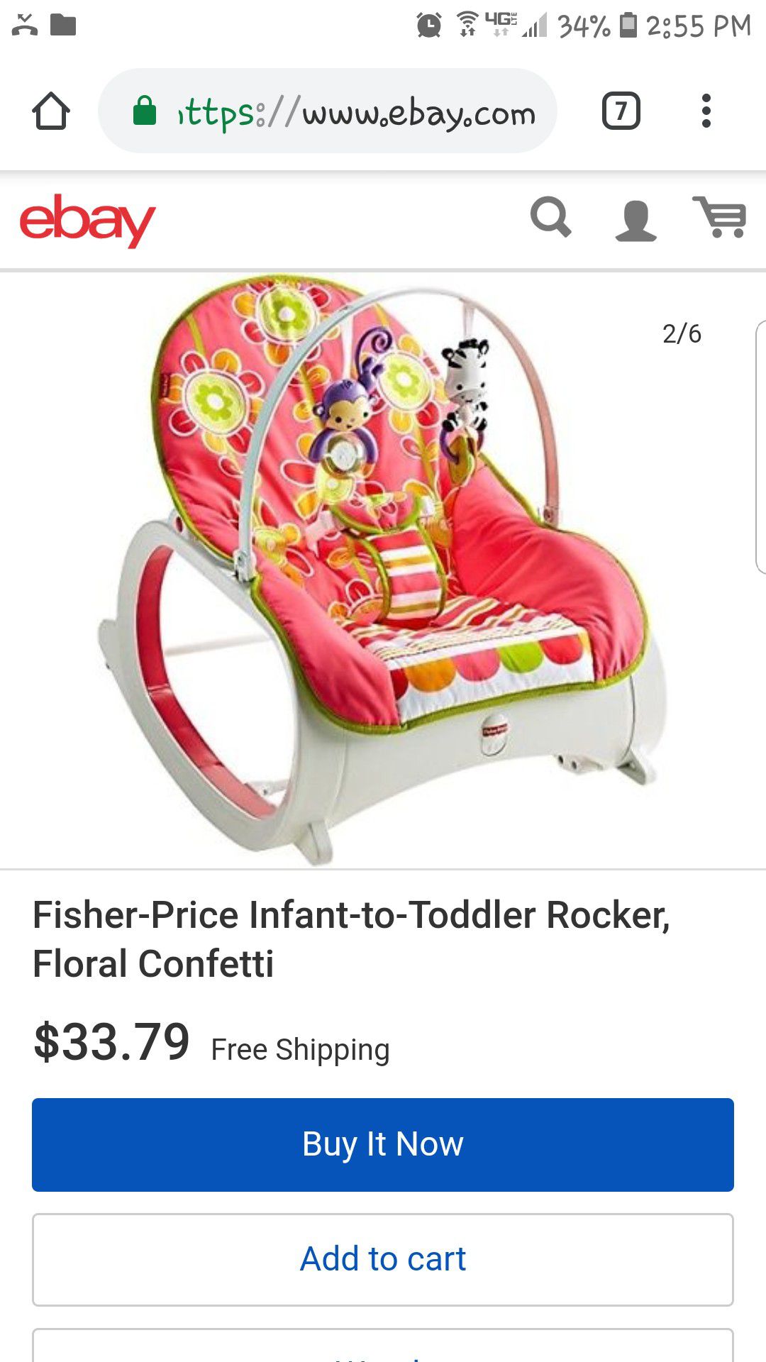 Fisher price infant to toddler rocker