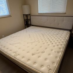 Saatva Classic King Mattress + Modway Wood Frame