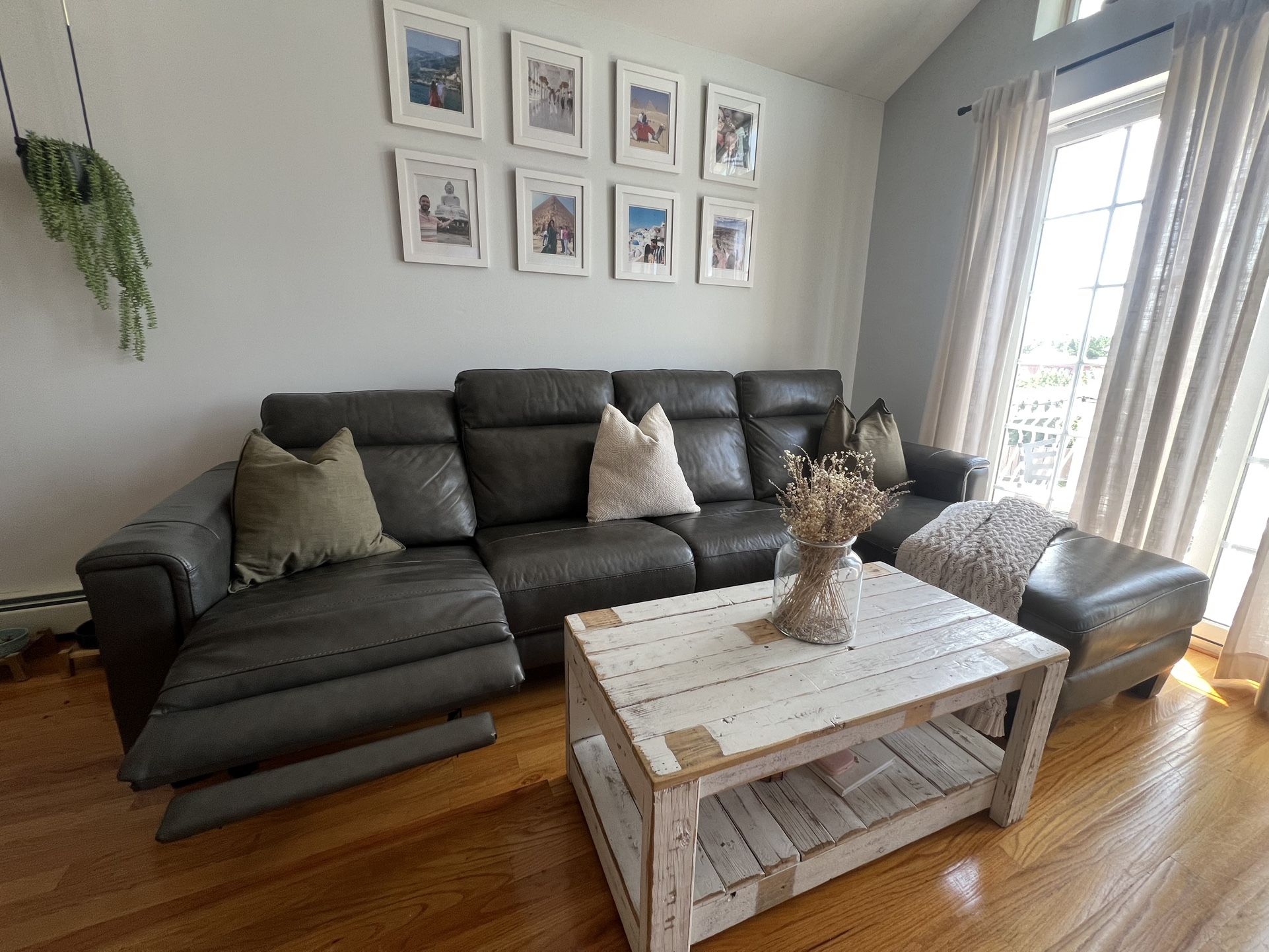 Couch grey 4 Seater Recliner