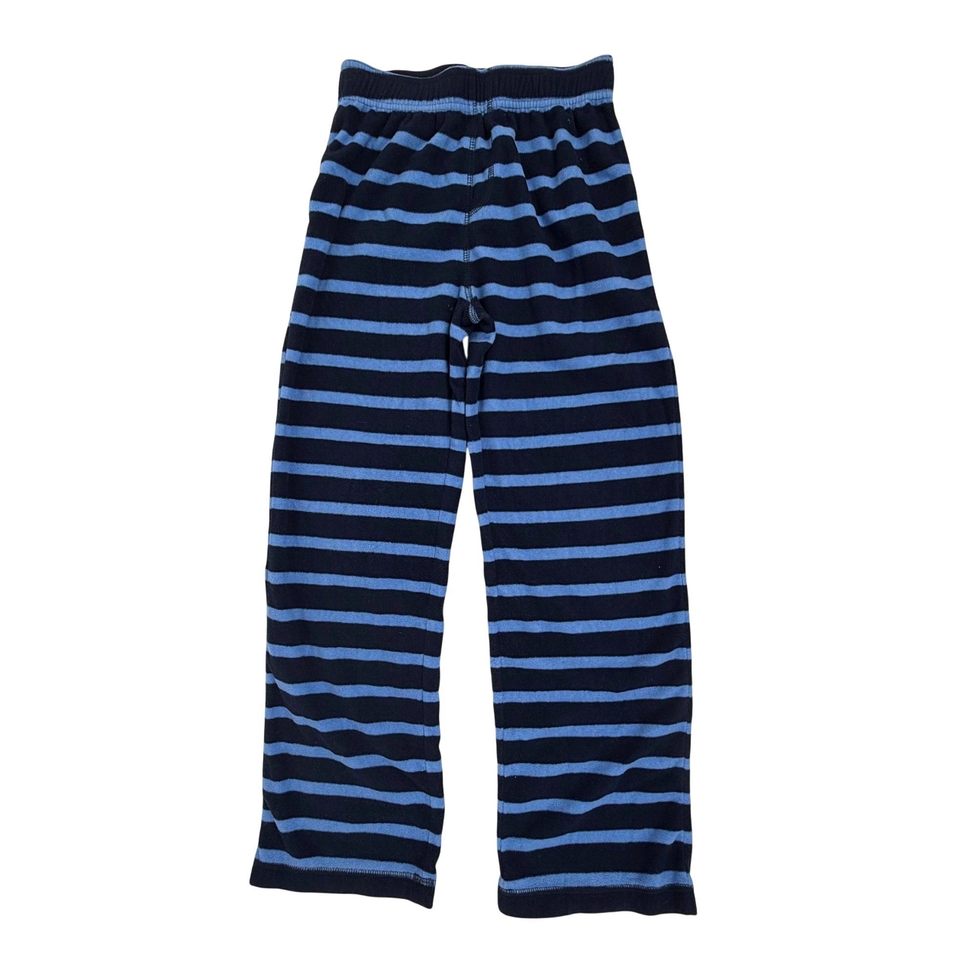 Lands' End Kid's Fleece Striped Pajama Lounge Pants Blue/Black Size 12