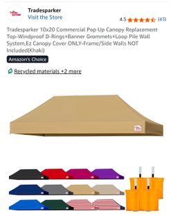 Tradesparker 10x20 Commercial Pop Up Canopy Replacement