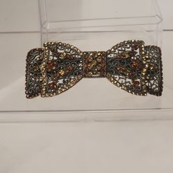 Rhinestone Bow Hair Clip