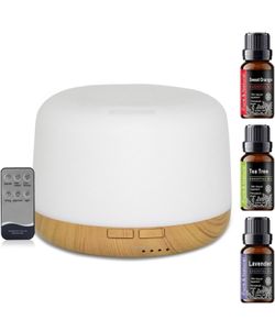 500ml ultrasonic aroma diffuser with seven-color gradient lighting