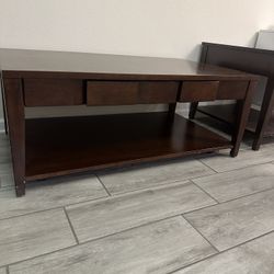 coffee table with side table