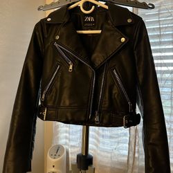 ZARA Leather Jacket Women 
