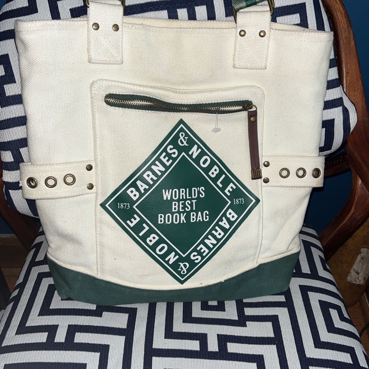 Barnes and noble canvas book bag sale