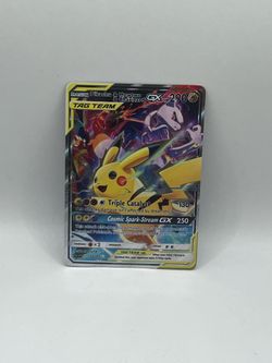 Non TCG Pokemon Pikachu & Mewtwo & Charizard Gx Fan Art Card