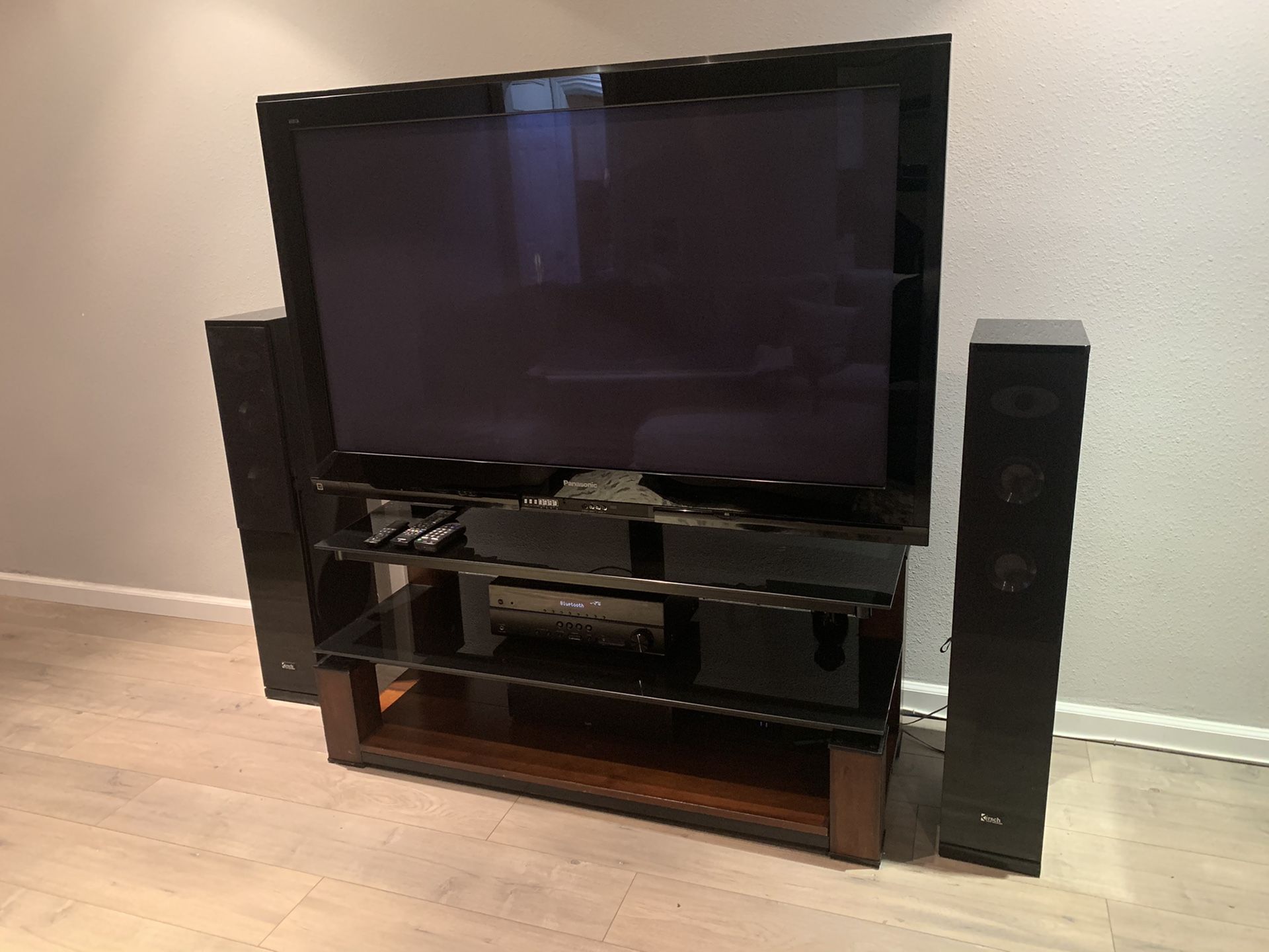 TV 65’ plasma with entertainment center- NEEDS TO GO