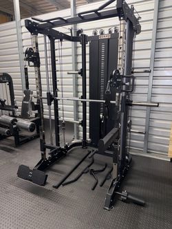 🏋️New 11-Gauge Heavy Duty Smith Machine w/ Weight Stack, Aluminum Pulleys & https://offerup.com/redirect/?o=YXR0YWNobWVudHMuTmV3 in box
