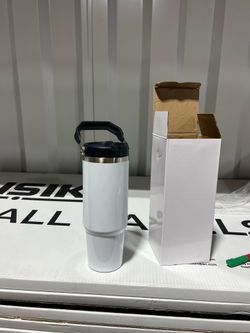 New! 25 pieces 30oz Stainless Steel Tumbler with Lid and Straw Macaw Perched Print Double Wall Vacuum Insulated Travel Coffee Mug for Car Cup Holder, 