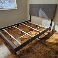 Brand New Box Queen Size Gray Color Bed Frame Special