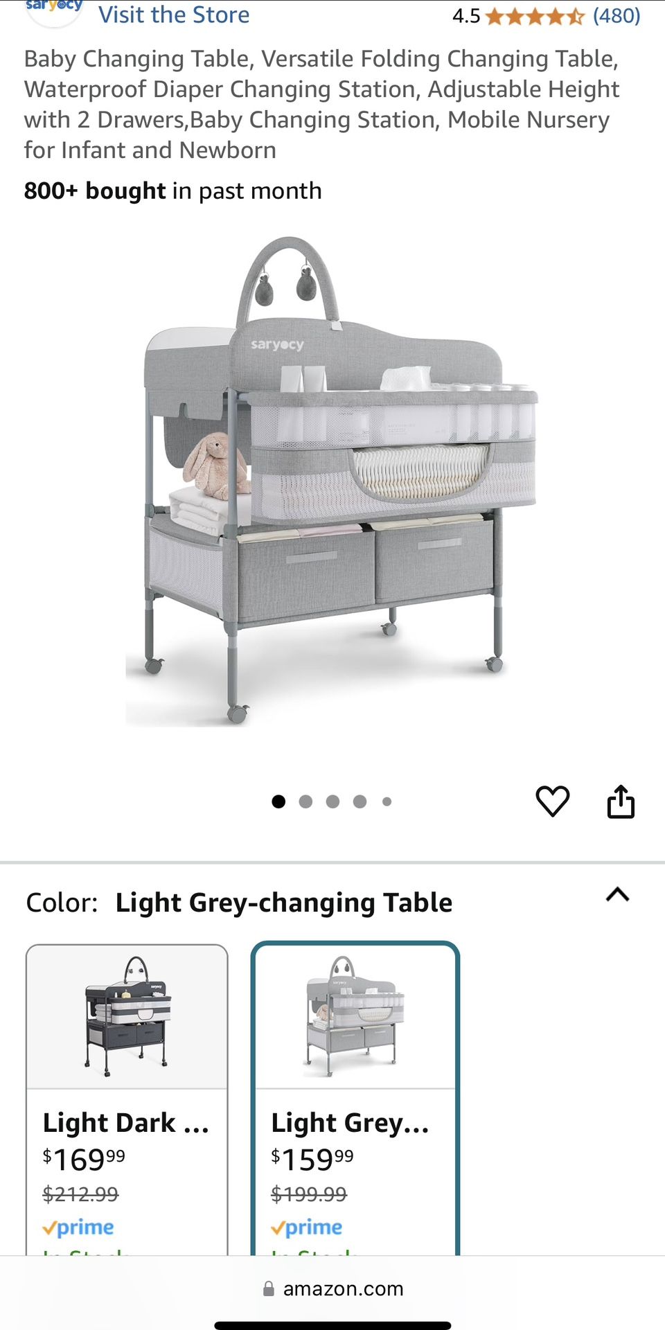 Saryocy Baby Changing Table