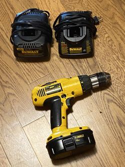 Dewalt Drill Battery And Two Chargers