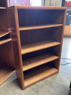 Solid Oak Bookcase Display Shelf 5-Tier Bookshelf Storage Cabinet