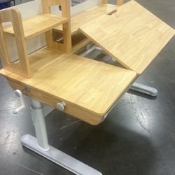 Height Adjustable Wood Study Desk