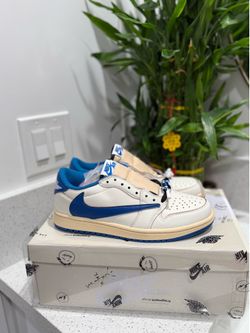 Air jordan 1 Travis Scott Fragment X Military Blue mens size /8/8.5/9/9.5/10/10.5/11/12/