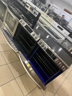 Stainless Steel Electric Range with Double Oven