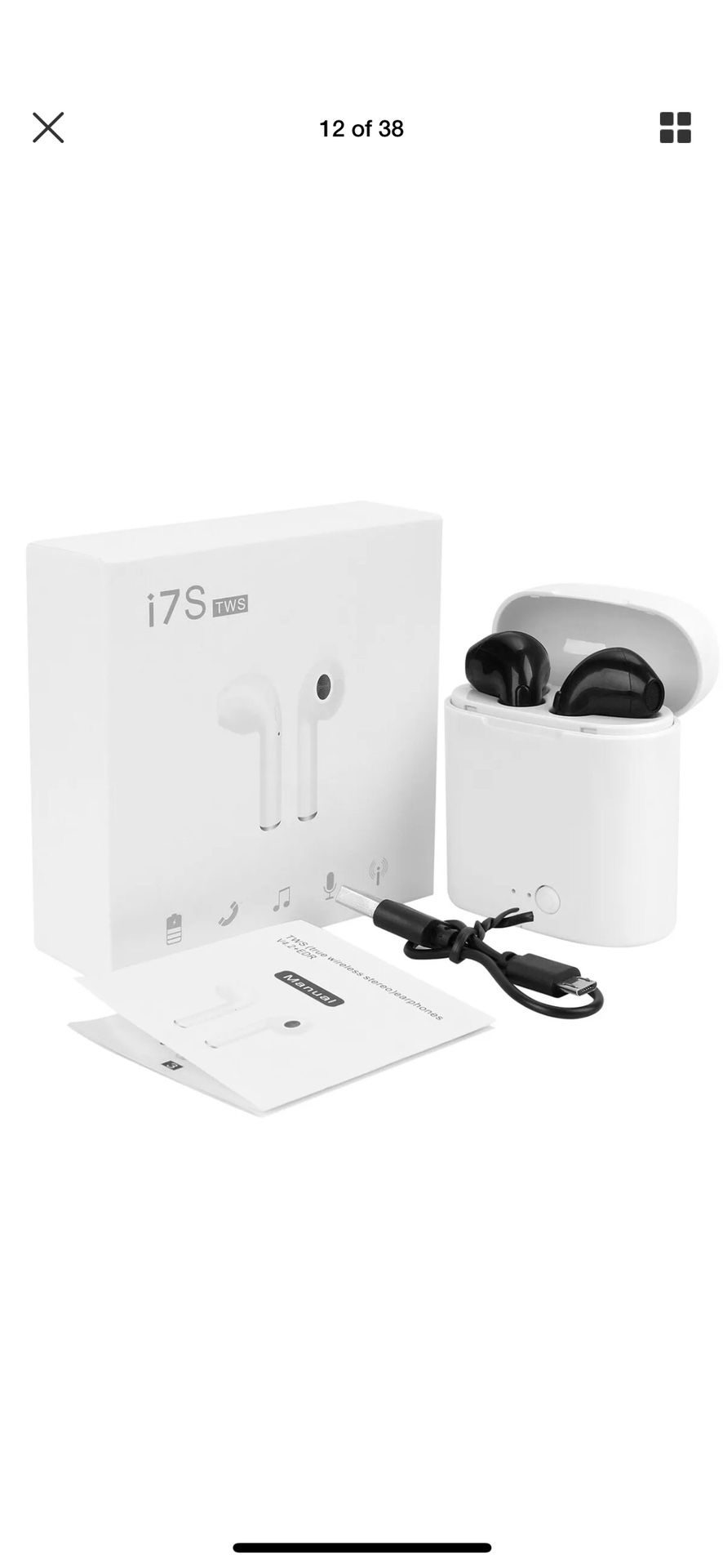 New I7s Black Bluetooth headphones wireless earbuds audifonos audiculares for sale. Shipping only