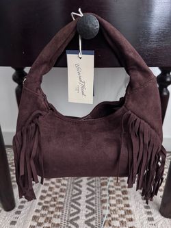 Faux suede brown purse - NEW