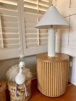 26"x17.5" Ceramic Table Lamp with Tapered Shade White - Threshold™ designed with Studio McGee