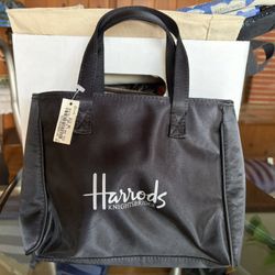 Harrod’s Knightsbridge Tote Purse Silk NWOT 