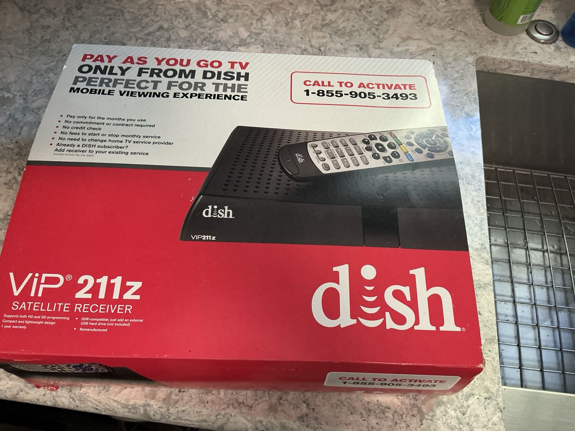 DISH ViP 211z Satellite Receiver Pay As You Go