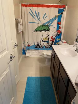 Pottery Barn Dr Seuss Cat In The Hat Shower Set