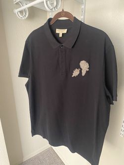 BURBERRY Mens Black Polo Shirt XXXL