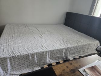 Queen Gel foam mattress + bed frame