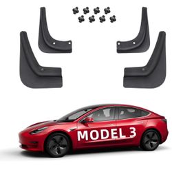 Femibon Mud Flaps for Tesla Model 3,No Drilling Required mud Guards Model 3,Tesla Model 3 Mud Flaps,Applicable to Tesla Model 3 Accessories 2017-2023(