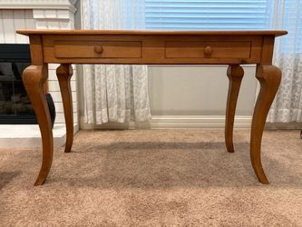 Solid Wood Writing Desk with Two Drawers