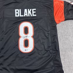 Jeff Blake Signed Autograph Custom Jersey-Beckett Coa-Cincinnati Bengals