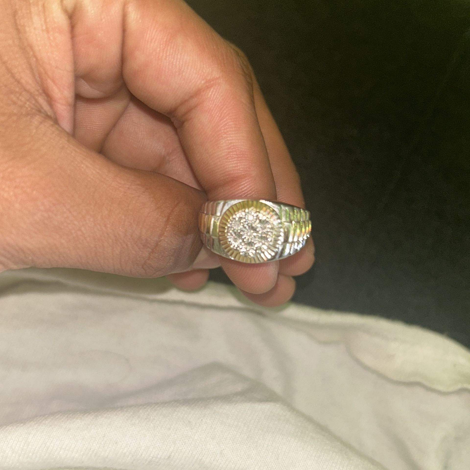 Diamond Ring Gold Plated