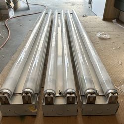 3 Fluorescent Light Fixtures 4 foot T12