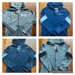 Under Armour Fill Zip Hoodies/Lightweight Jackets.  Size Youth Large.  Brand New With Tags.  