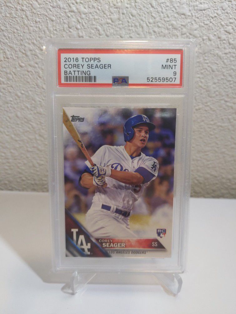 PSA 9 2016 Topps Corey Seager Rookie Card RC - Los Angeles Dodgers World Series Champions
