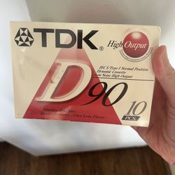 TDK D90 Blank Cassette Tapes IEC I / TYPE I - 10 Sealed Tapes New