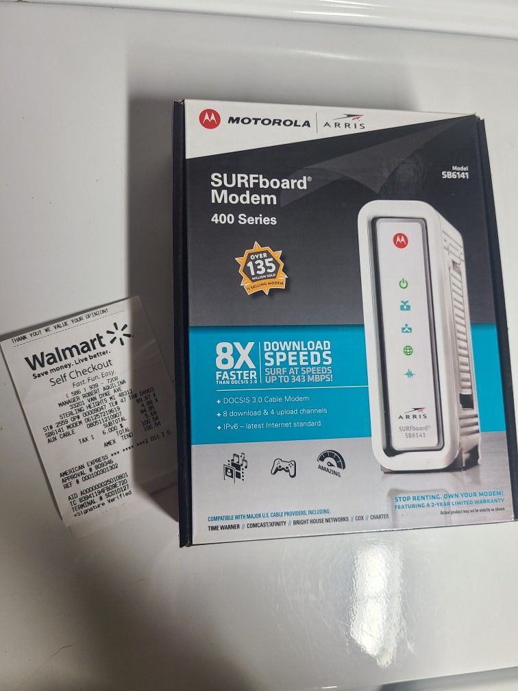 Internet Modem_ Motorola Arris 8x