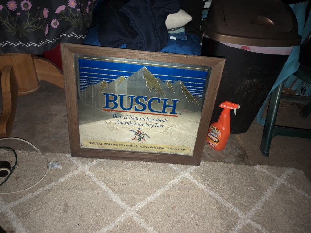 80s Busch Beer Mirror.