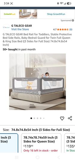 G TALECO GEAR Bed Rail for Toddlers