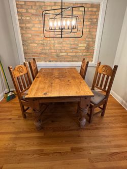 Solid wood table