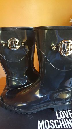 Moschino rain boots size 10